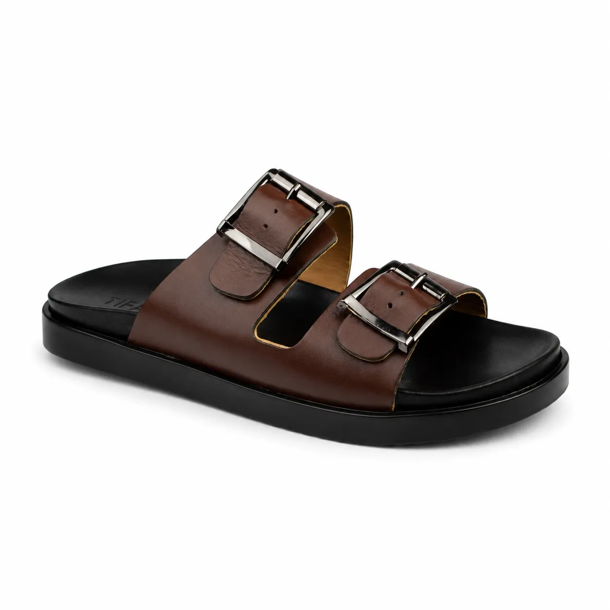 Sandale pour homme h02-1 marron cuir 